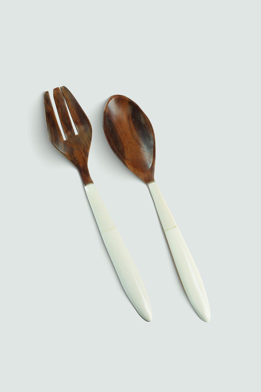 Ensaladera madera y hueso pequeña